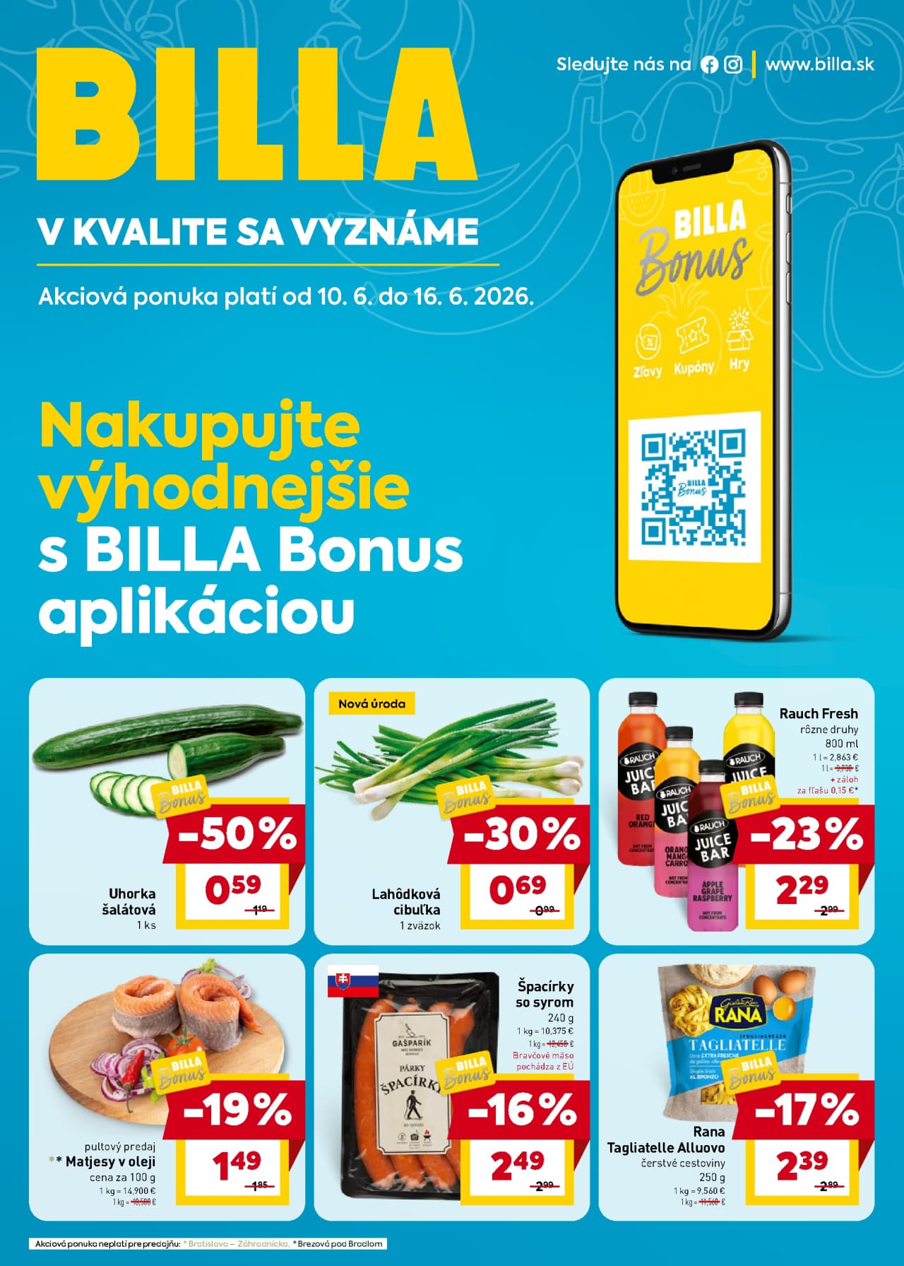 Billa leták – strana 1
