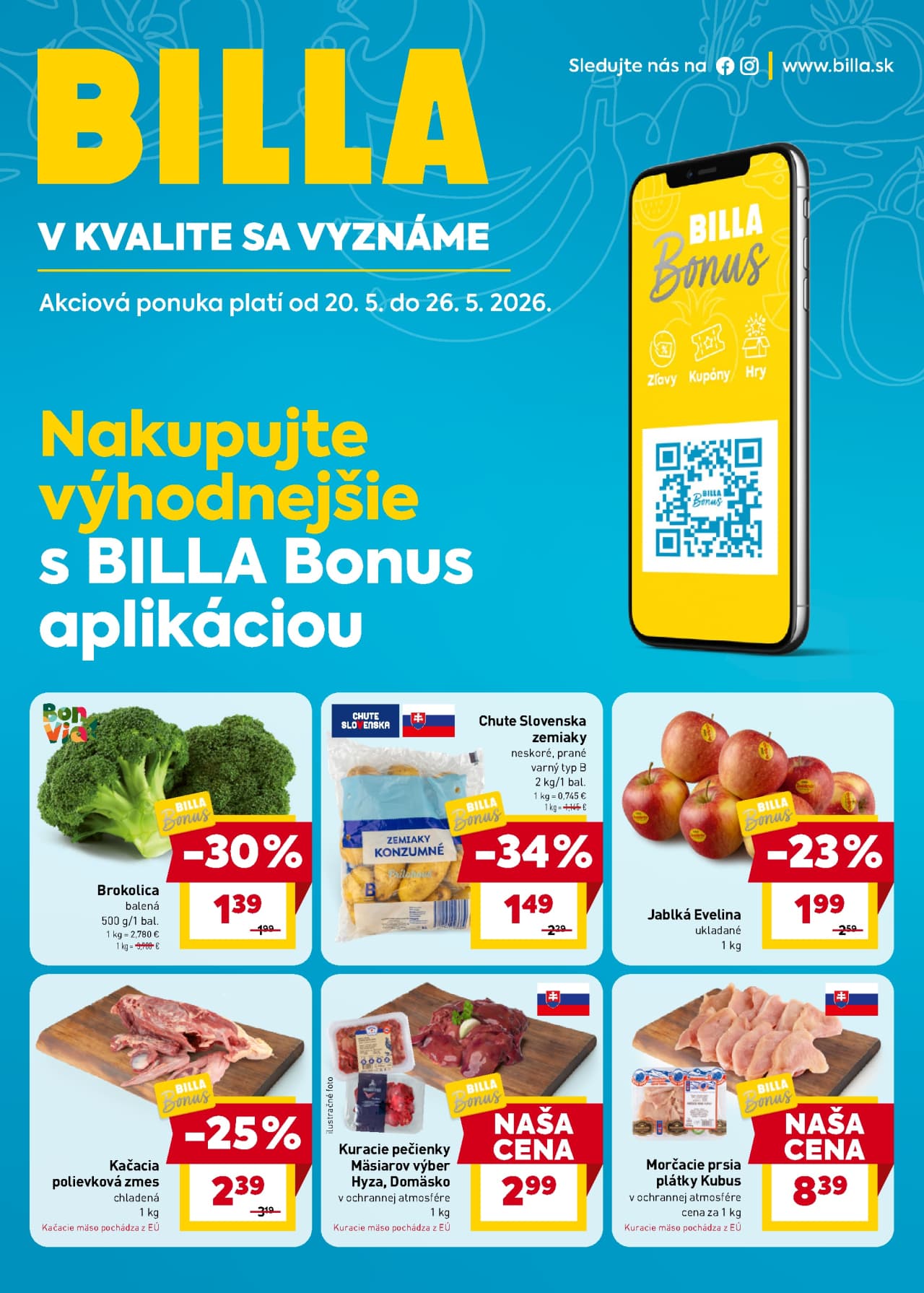 Billa leták – strana 1