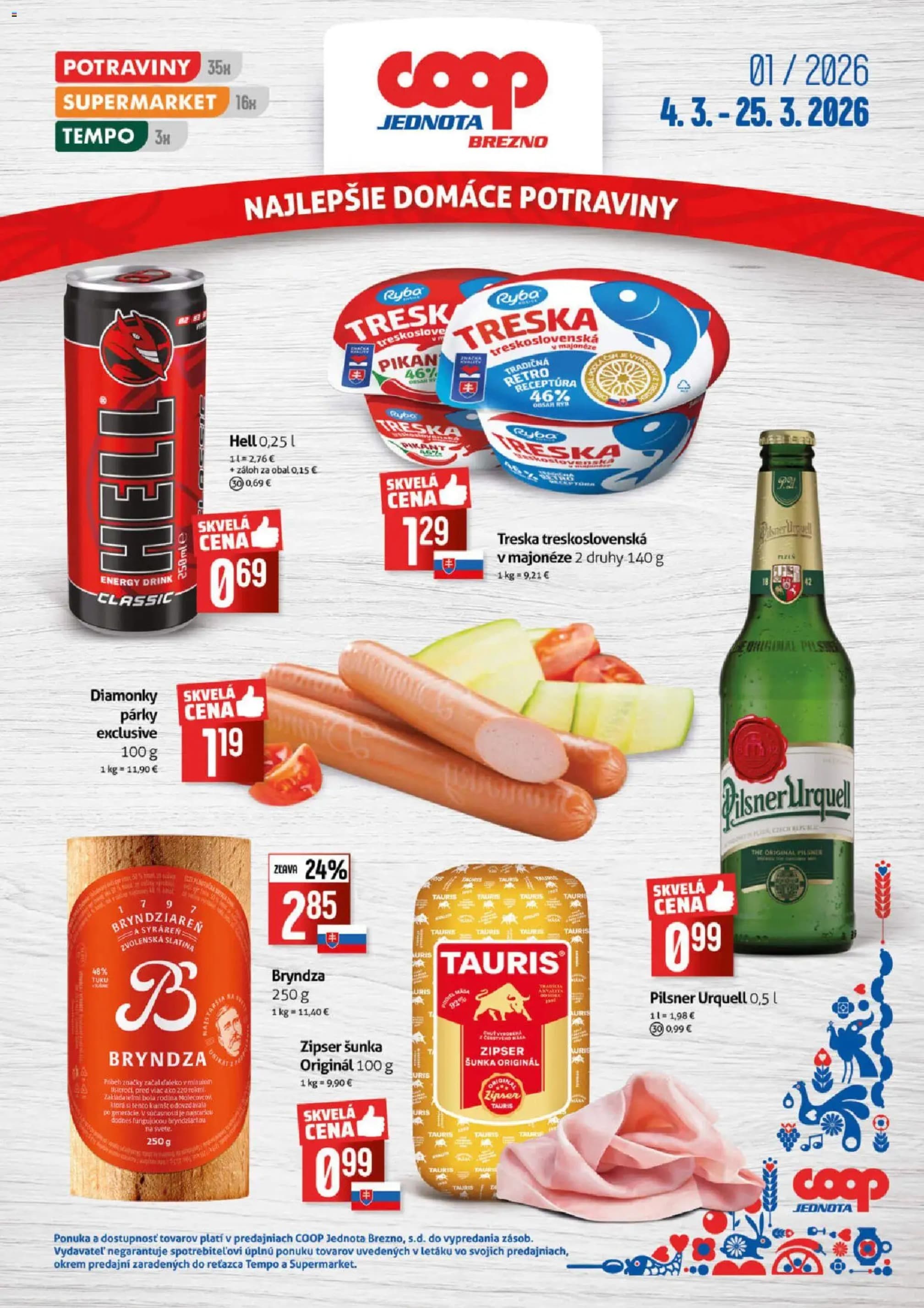 COOP Jednota leták – strana 1