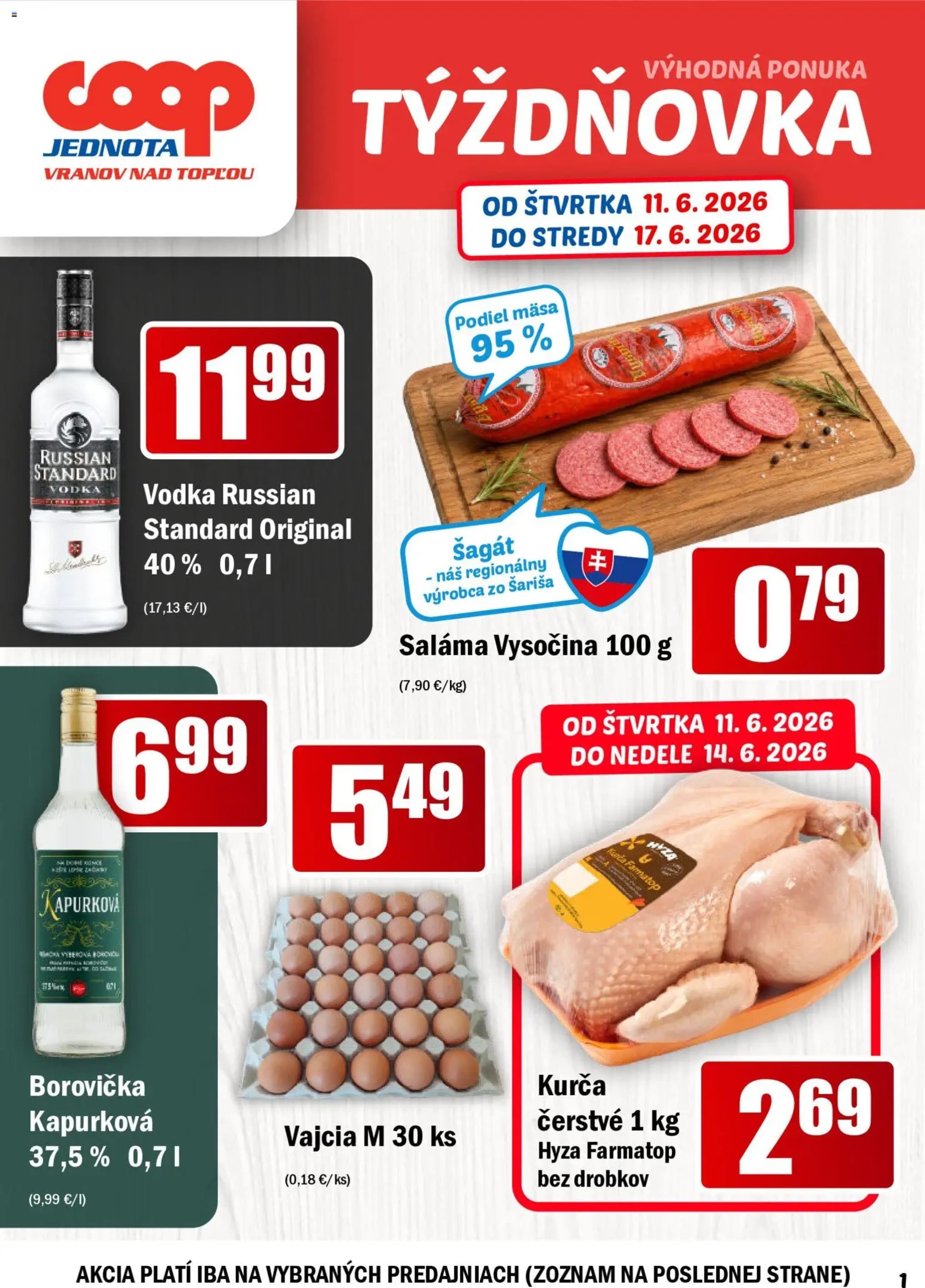 COOP Jednota leták – strana 1