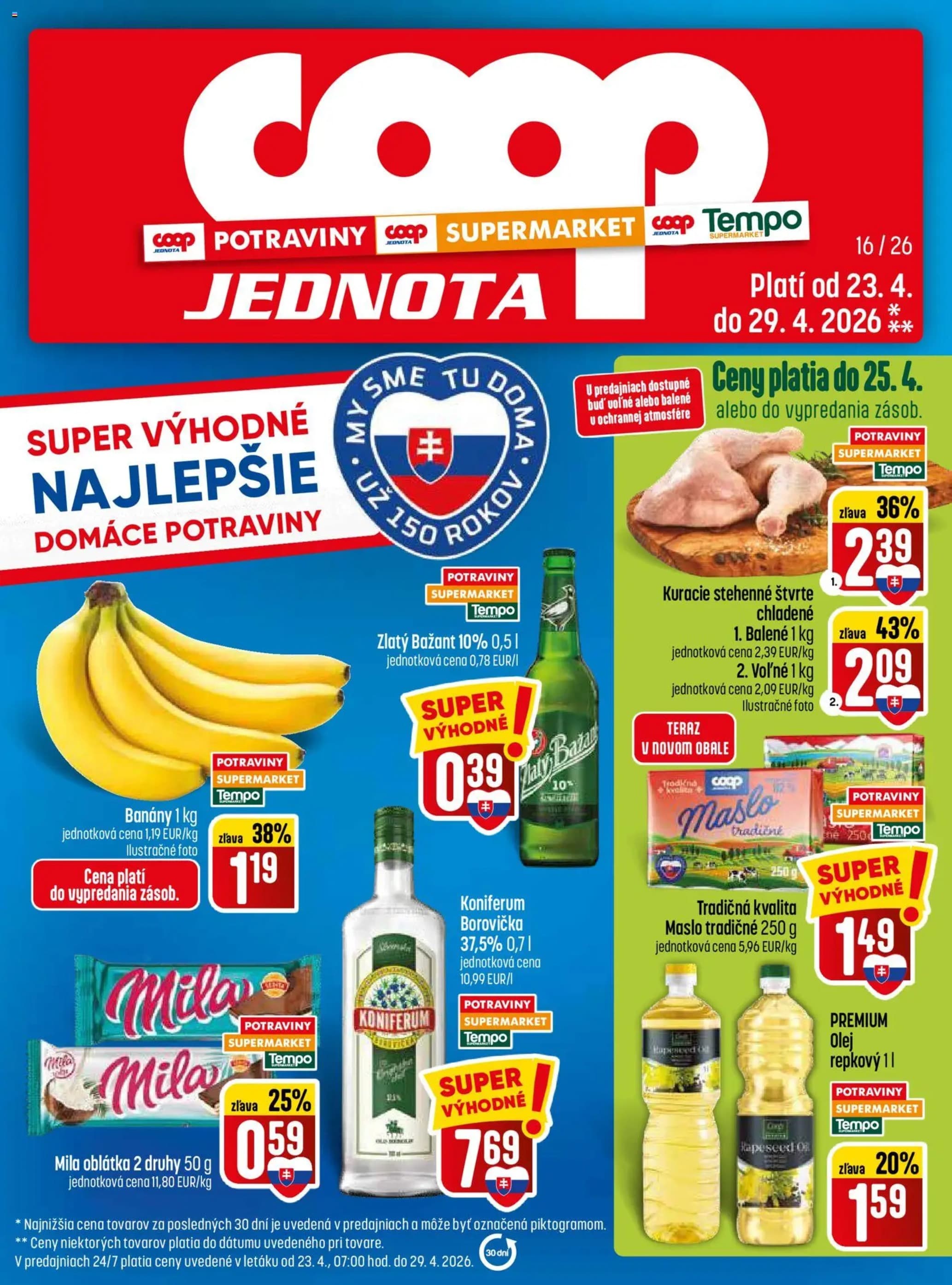 COOP Jednota leták – strana 1