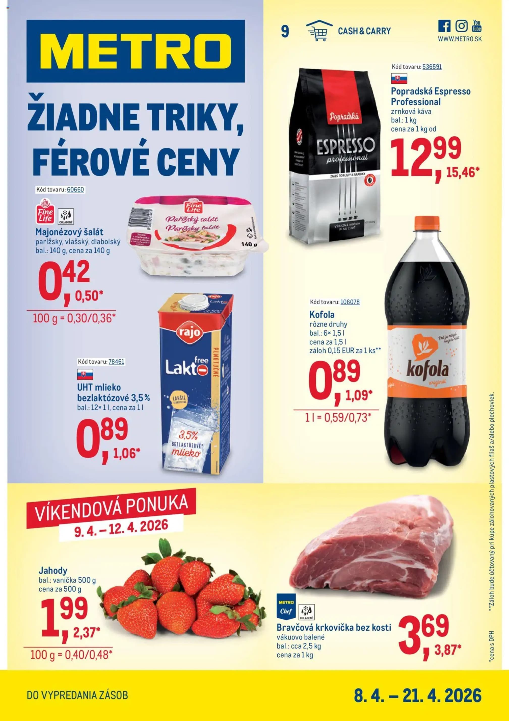 Metro leták – strana 1