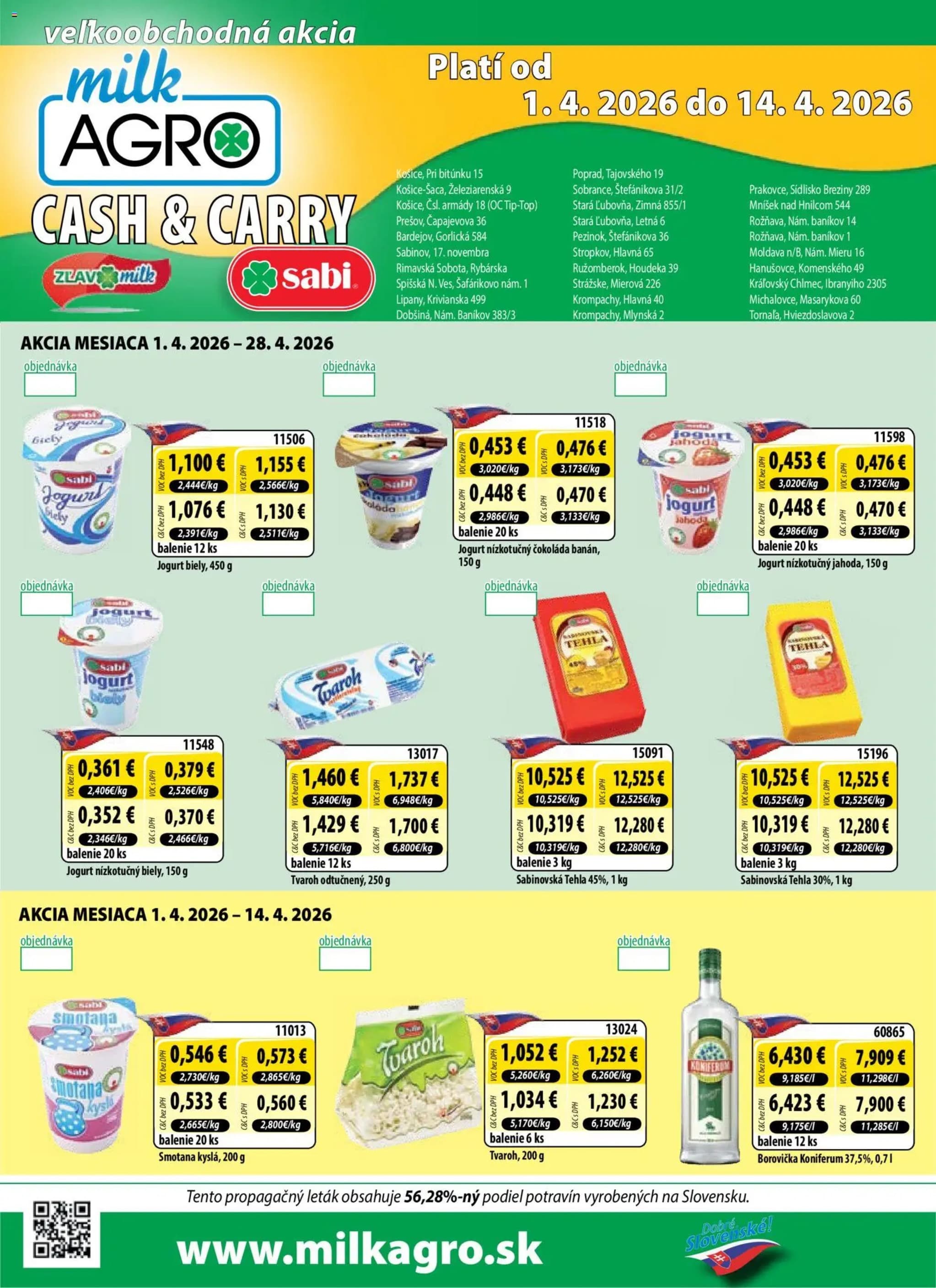 Milk-Agro leták – strana 1