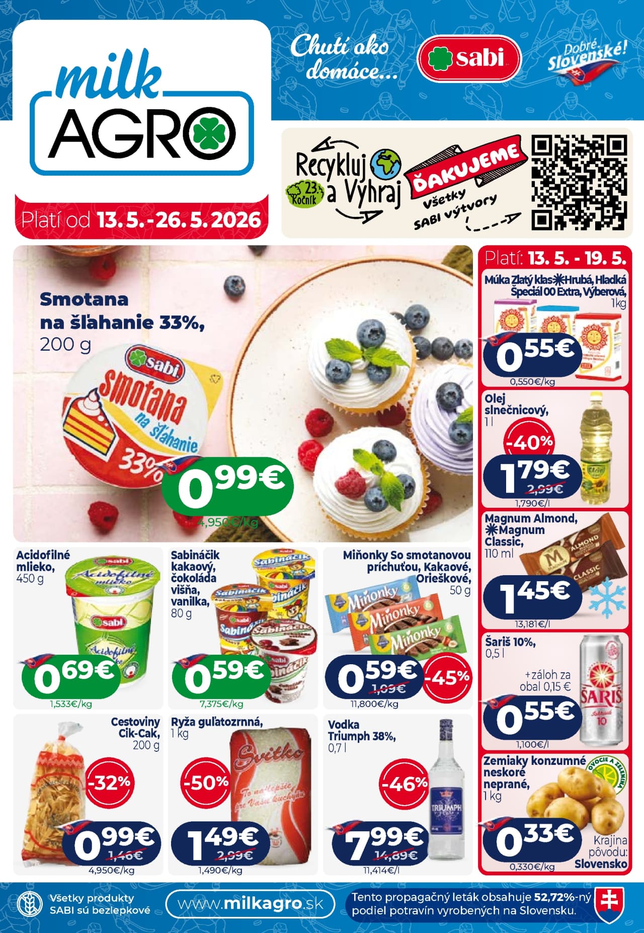 Milk-Agro leták – strana 1