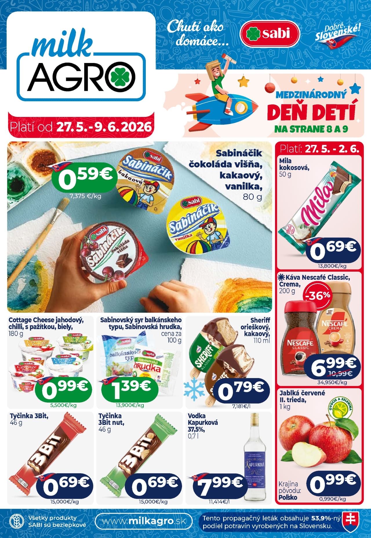 Milk-Agro leták – strana 1