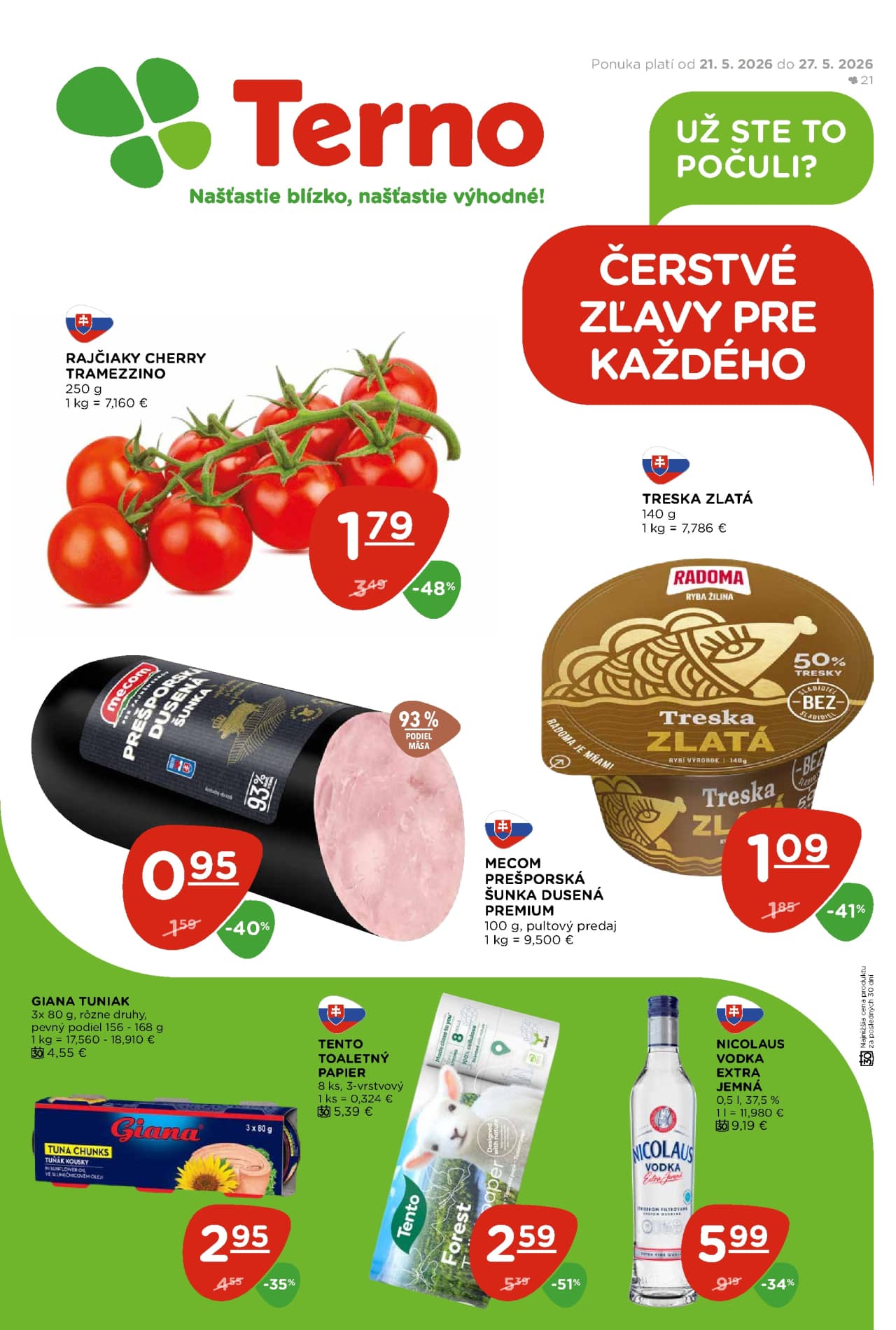 Terno leták – strana 1