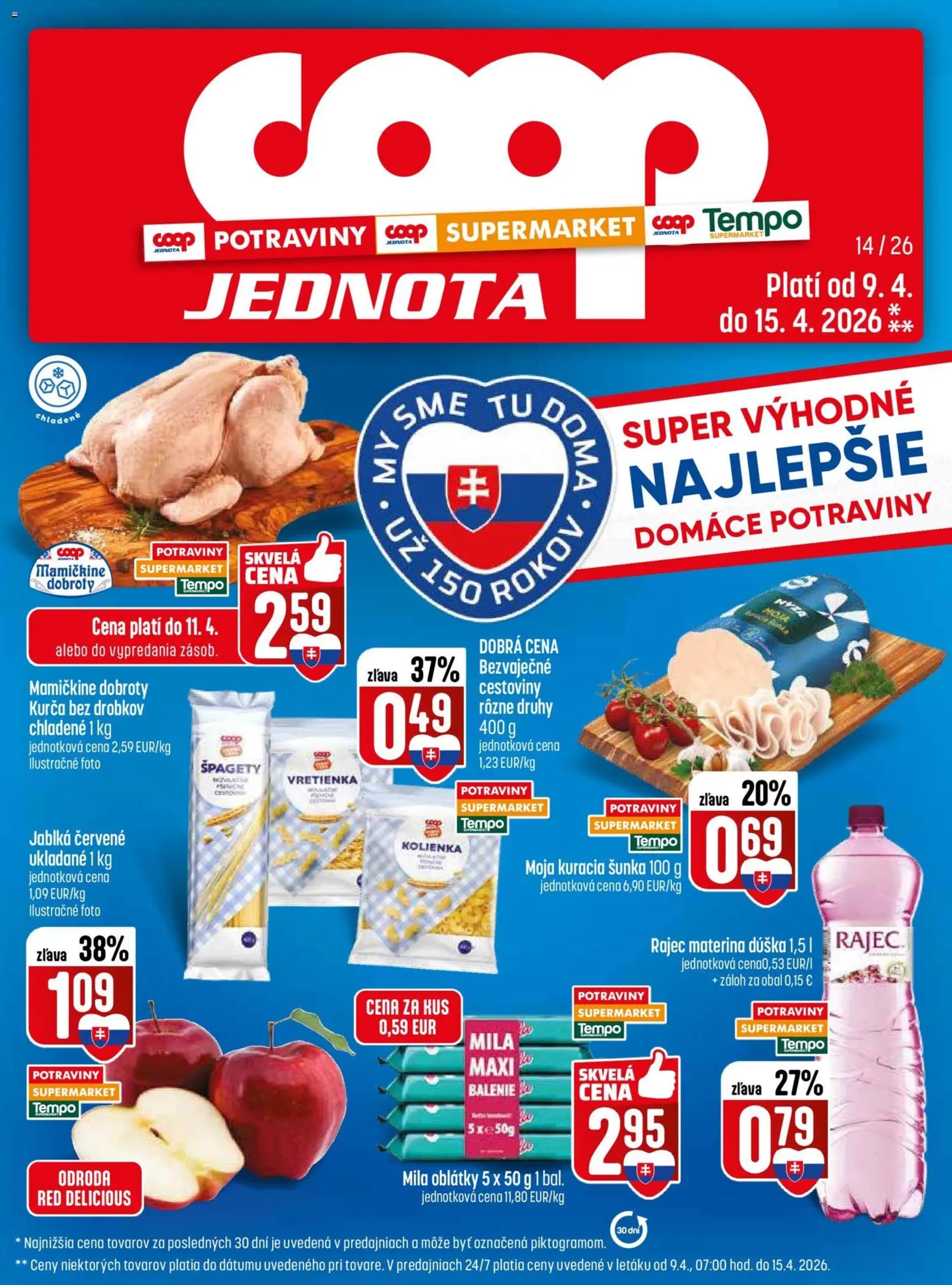 COOP Jednota leták – strana 1