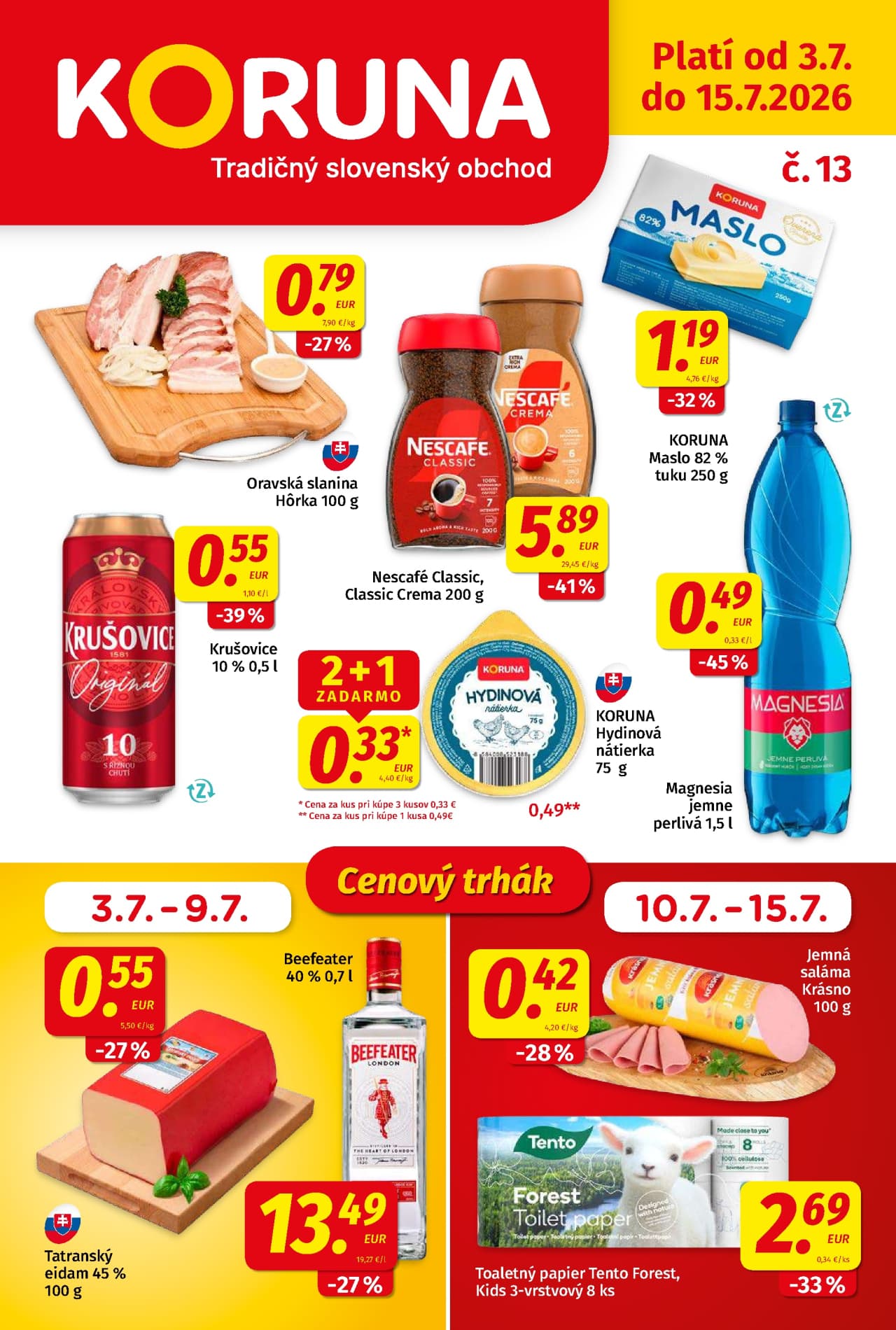 Koruna leták – strana 1