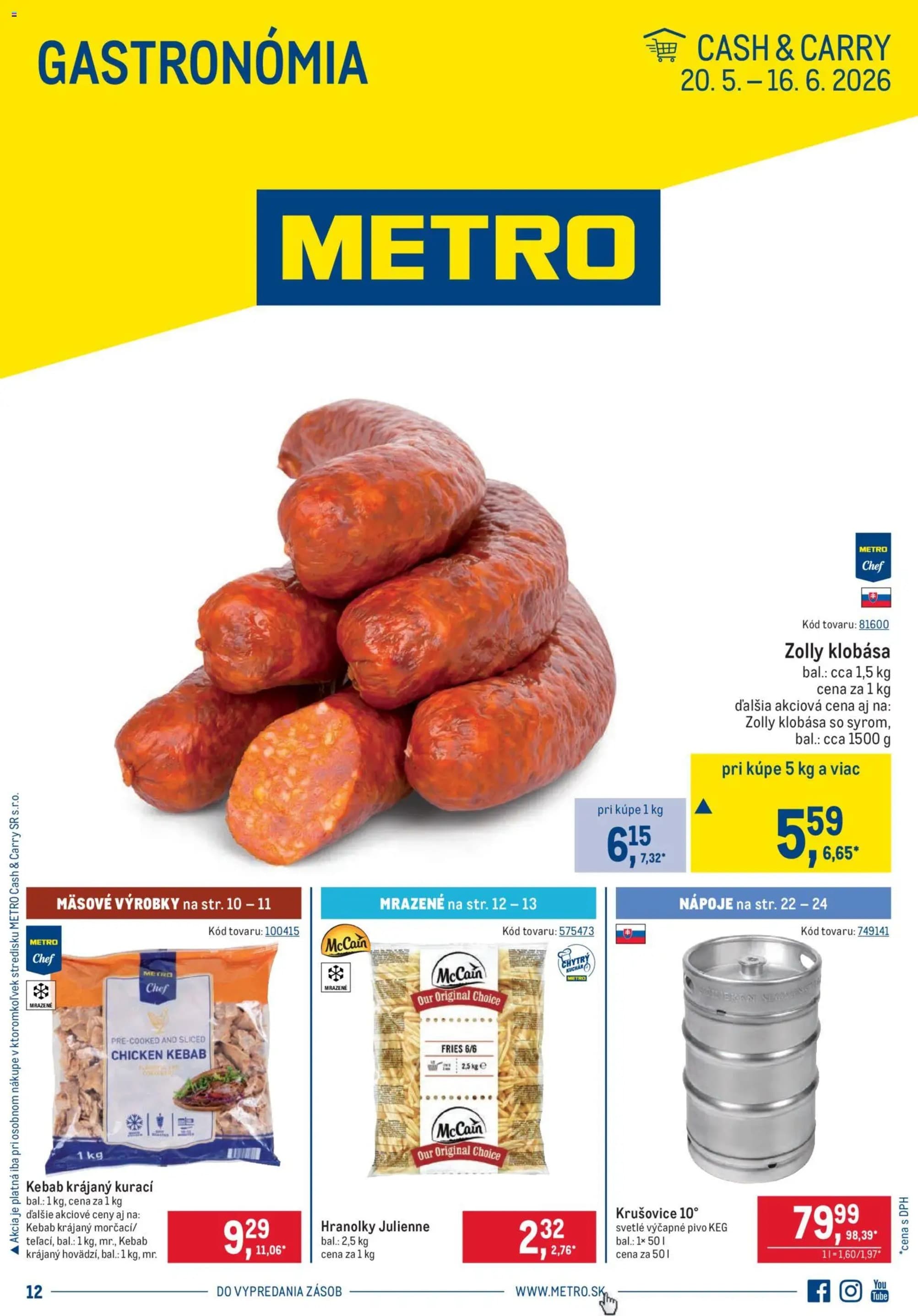 Metro leták – strana 1